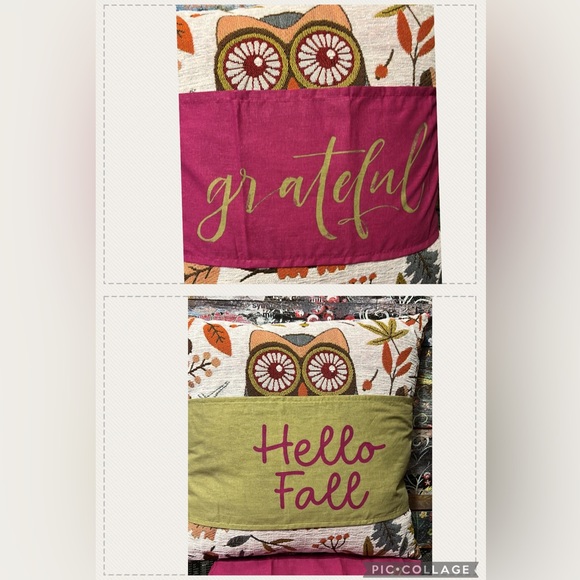 New Set of Two “grateful” and “Hello Fall” Home Collection Pillow Wraps - Picture 1 of 11